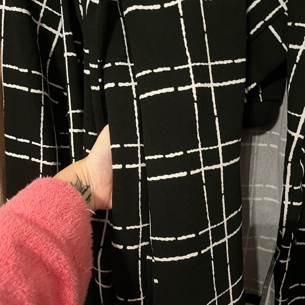 Black and White Grid Pattern Suit jacket and pants